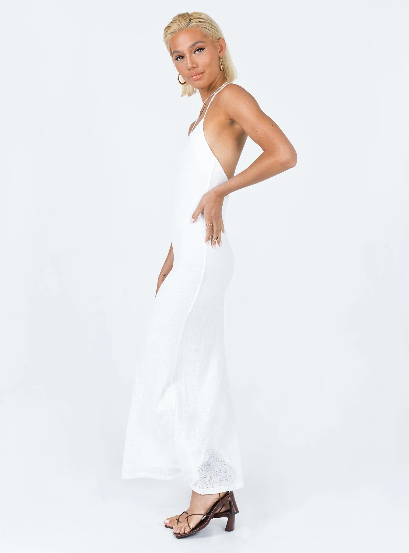 Fresh Aesthetic Artistic Shape Ellery Maxi Dress White