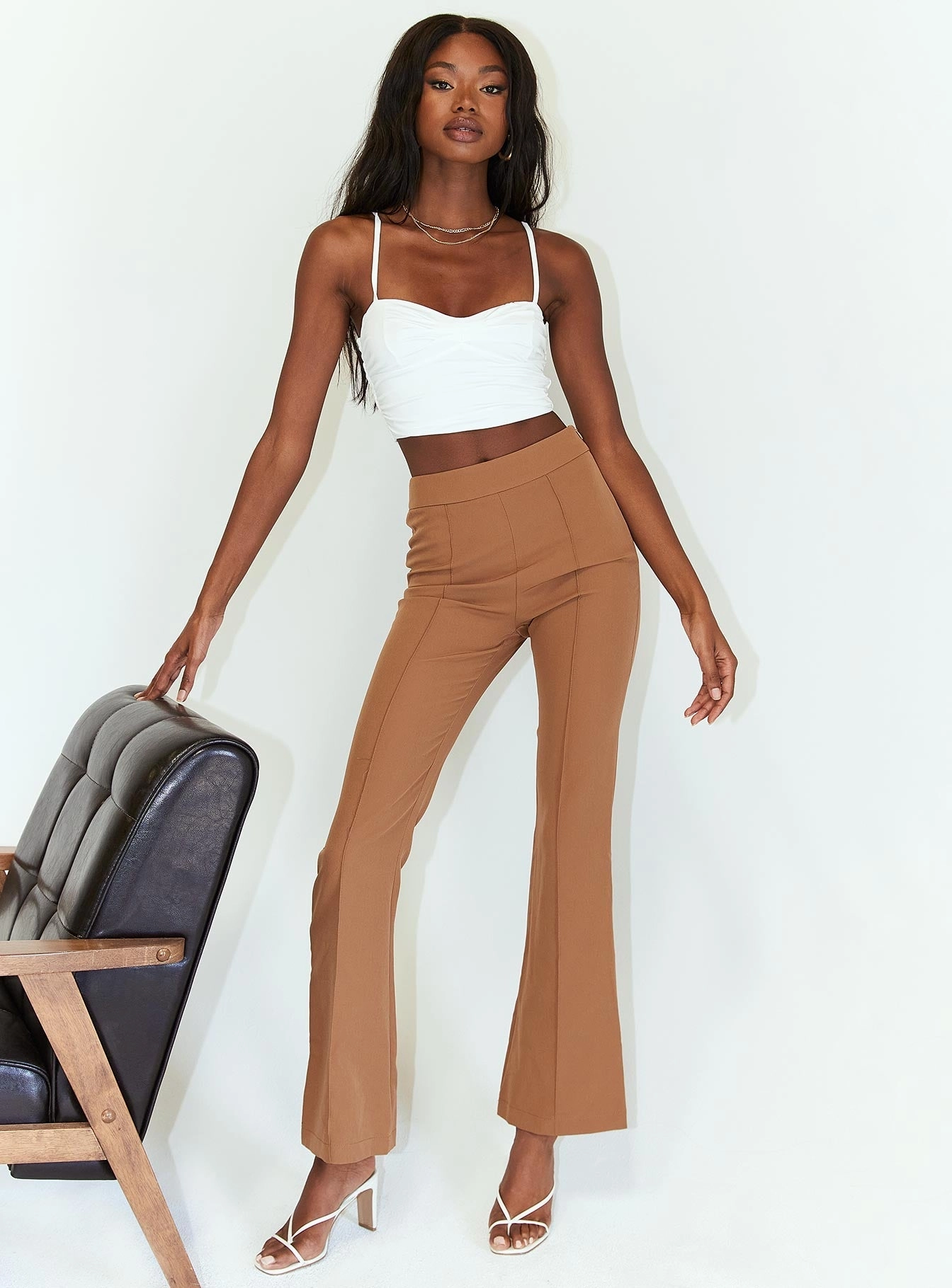 Jensen Pants Brown StainResistantCoating Non Restrictive Fit
