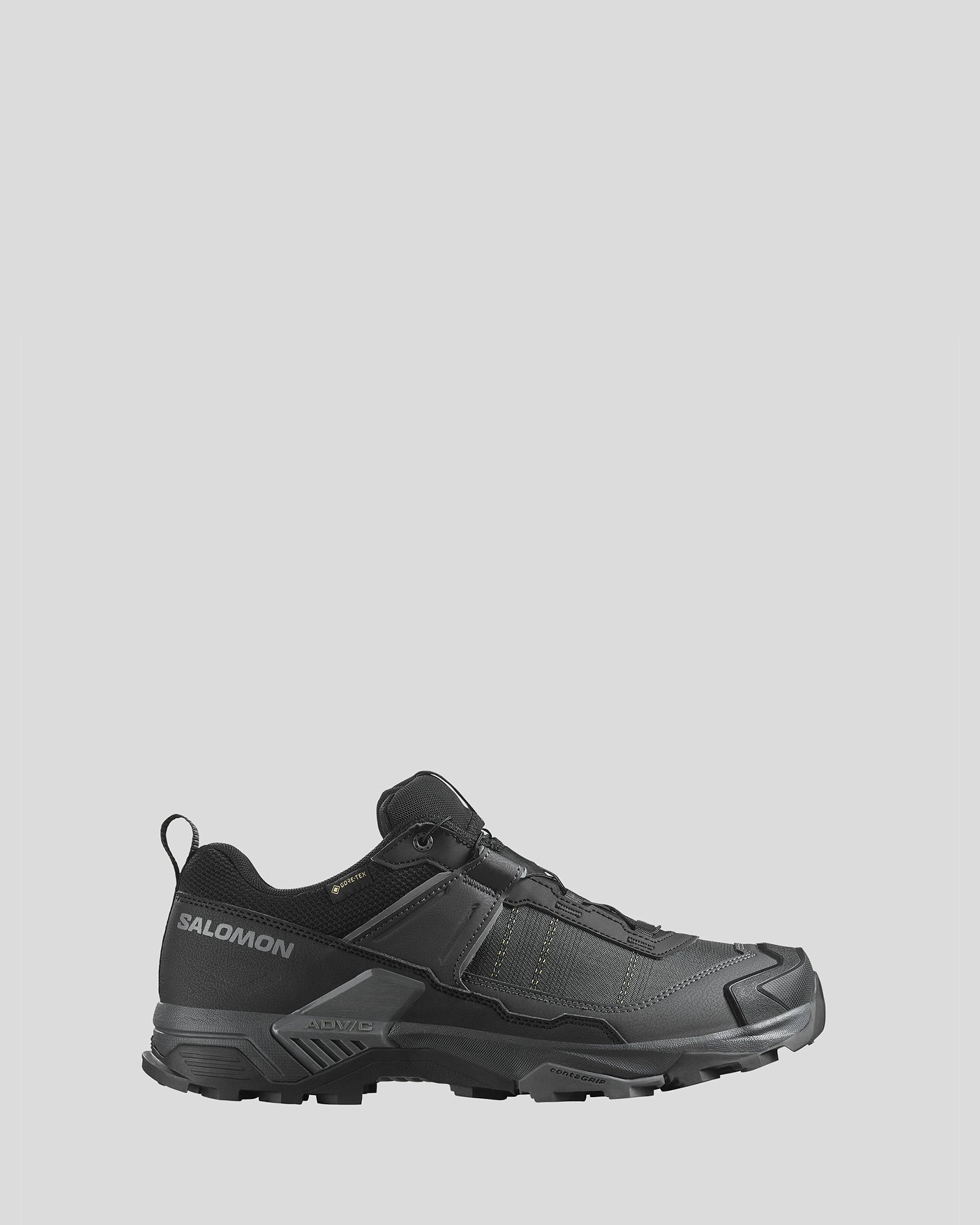 Pack Friendly Men's Salomon X Ultra 5 GTX Hiking Shoes - Wide - Black/Asphalt/Castlerock