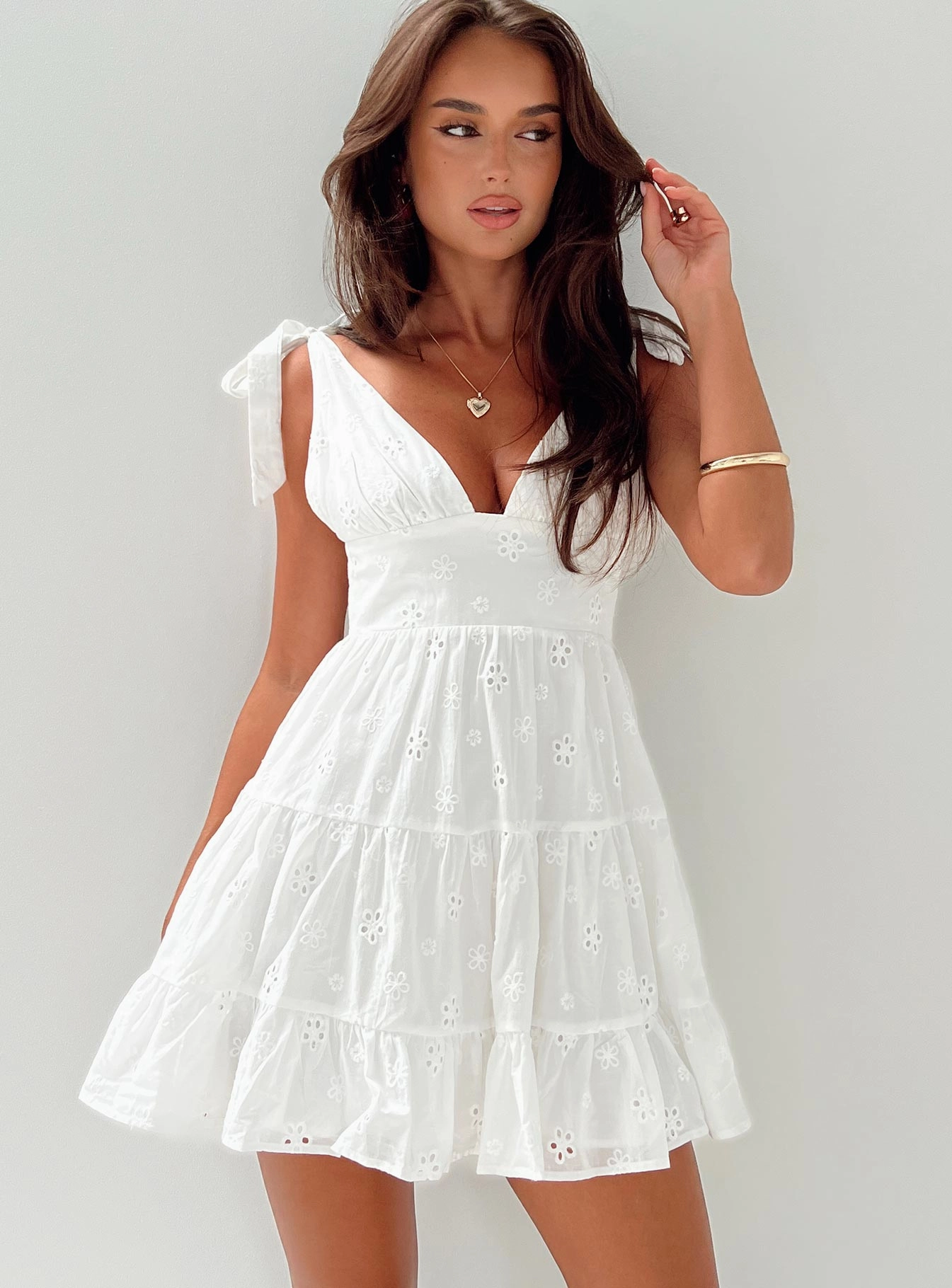 Elegant Mood Elegant formal piece Galvis Mini Dress White