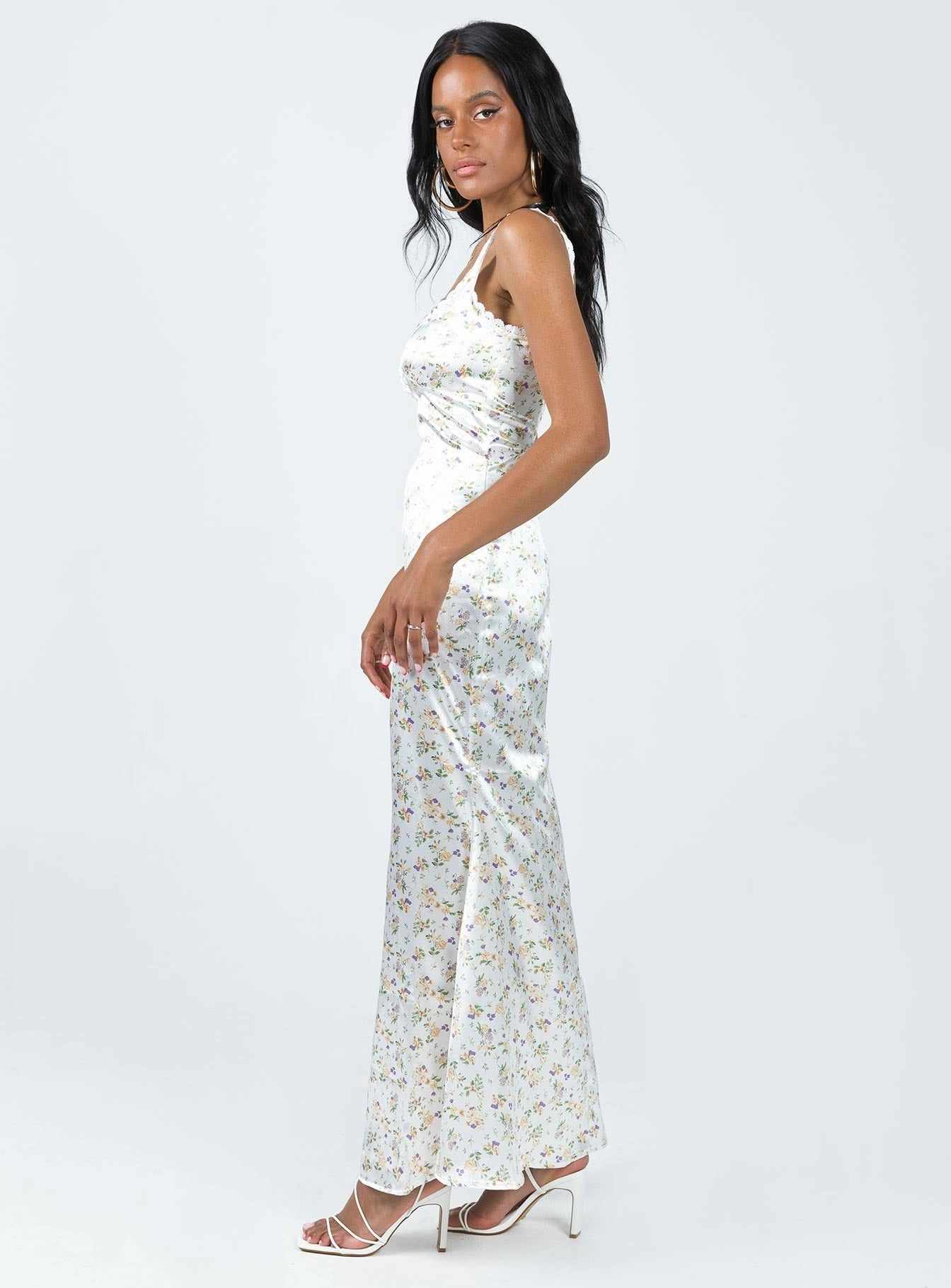 Layering-Piece Wardrobe-Staple Berlin Satin Midi Dress White