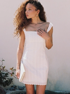 Allegro Mini Dress White Fashion Essential Easy Layers