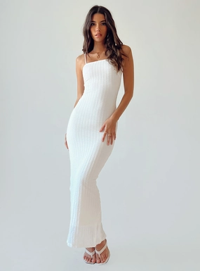 Buella Maxi Dress White Soft Tones