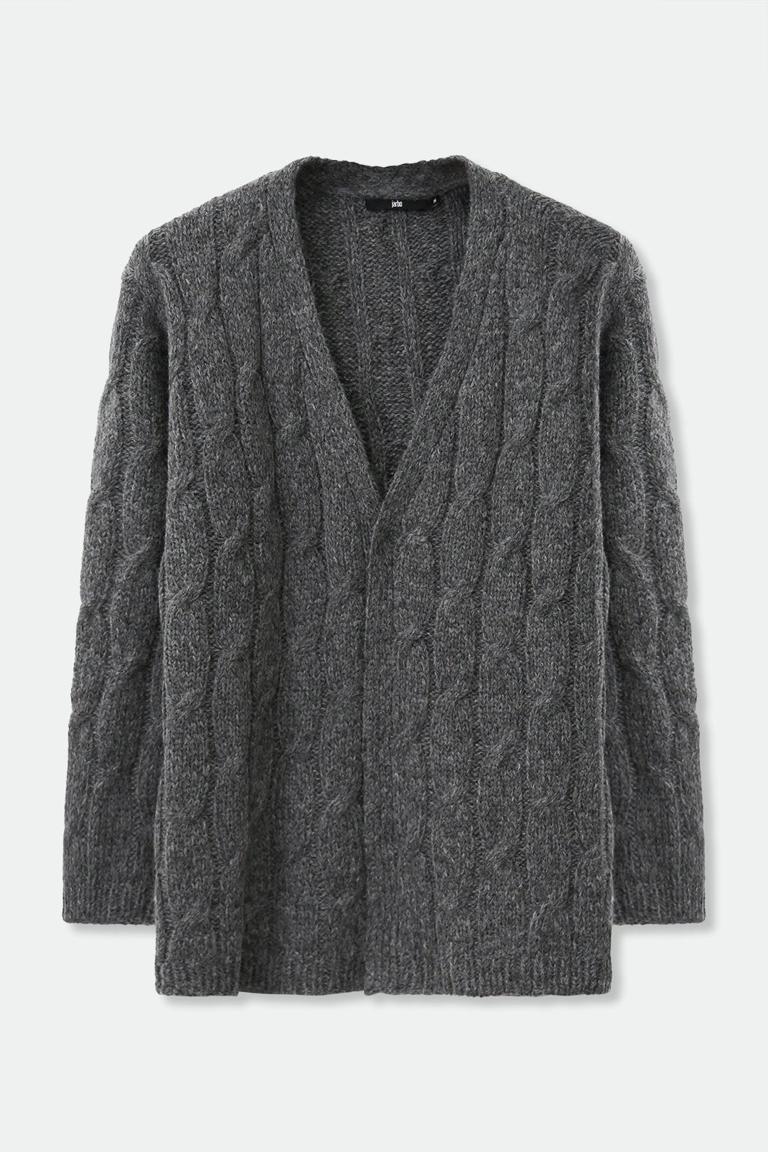 RINNOVA CABLE KNIT CARDIGAN IN BABY ALPACA AND FINE MERINO BLEND Chill Flex Knit Look