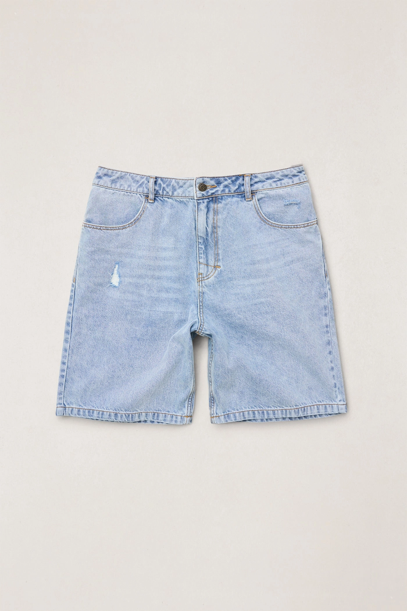 men's fashion two piece outfit Subtle Distress Short Blue