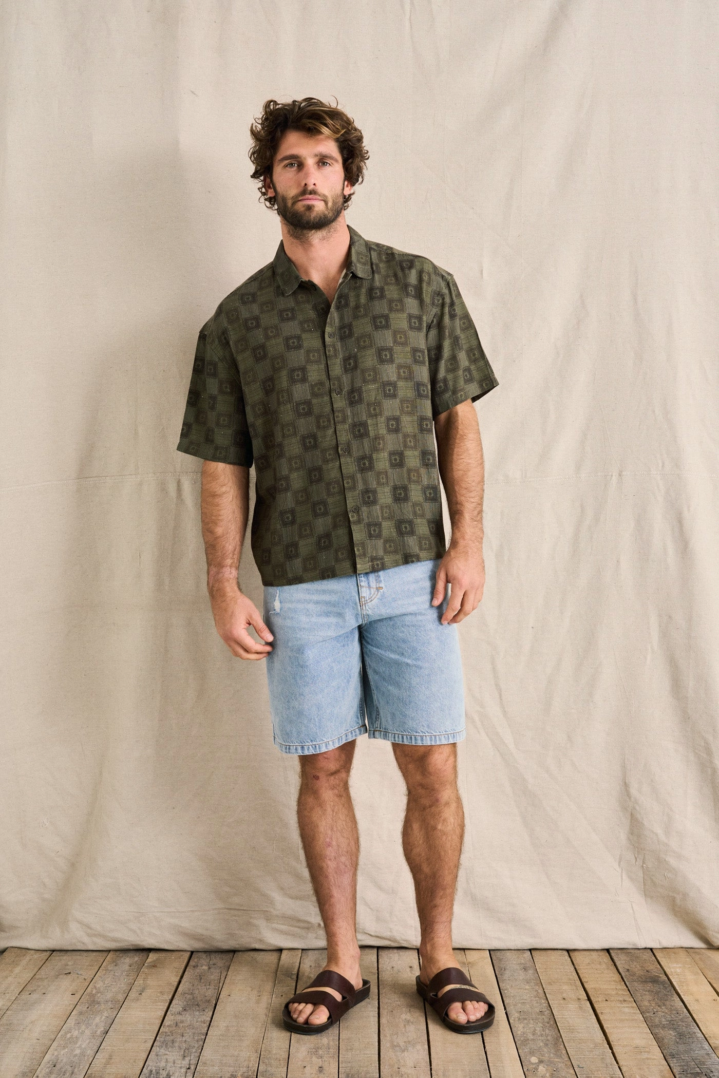 Subtle Distress Short Blue All Season Wear Sporty Flex