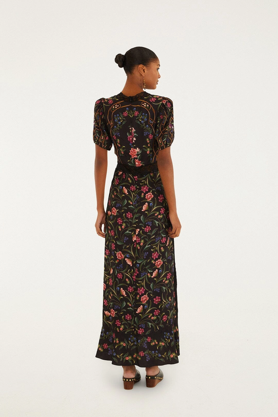Subtle Elegance Black Belle Garden Lenzing? Ecovero? Viscose Maxi Dress Night Style