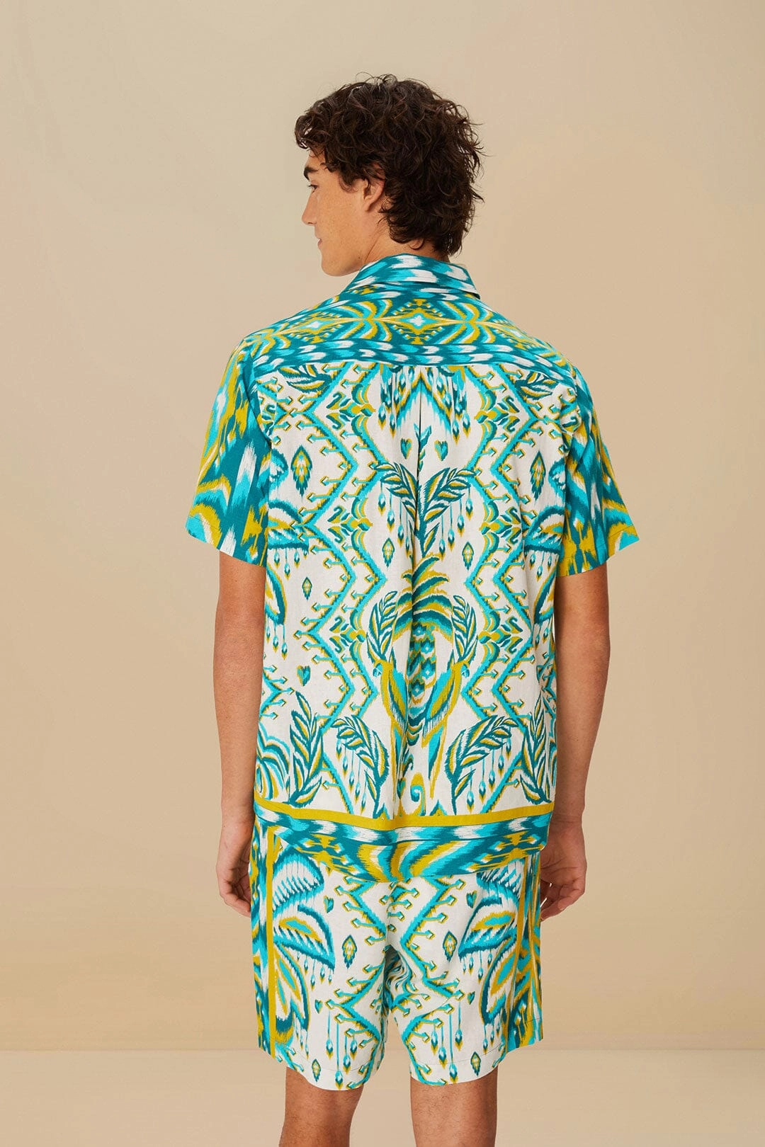 Sand Tropical Tapestry LENZING? ECOVERO? Euroflax? Shorts RollUpFasten Moisture Controlled Lining