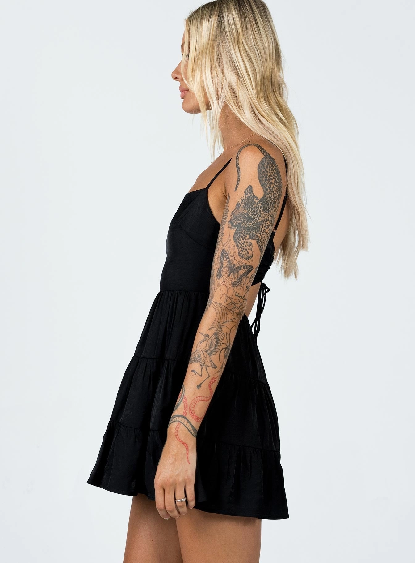 Comfy and Cozy Summer Break Mini Dress Black