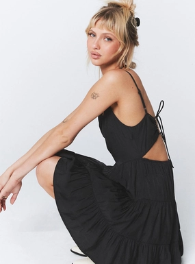 Summer Break Mini Dress Black Work Mood