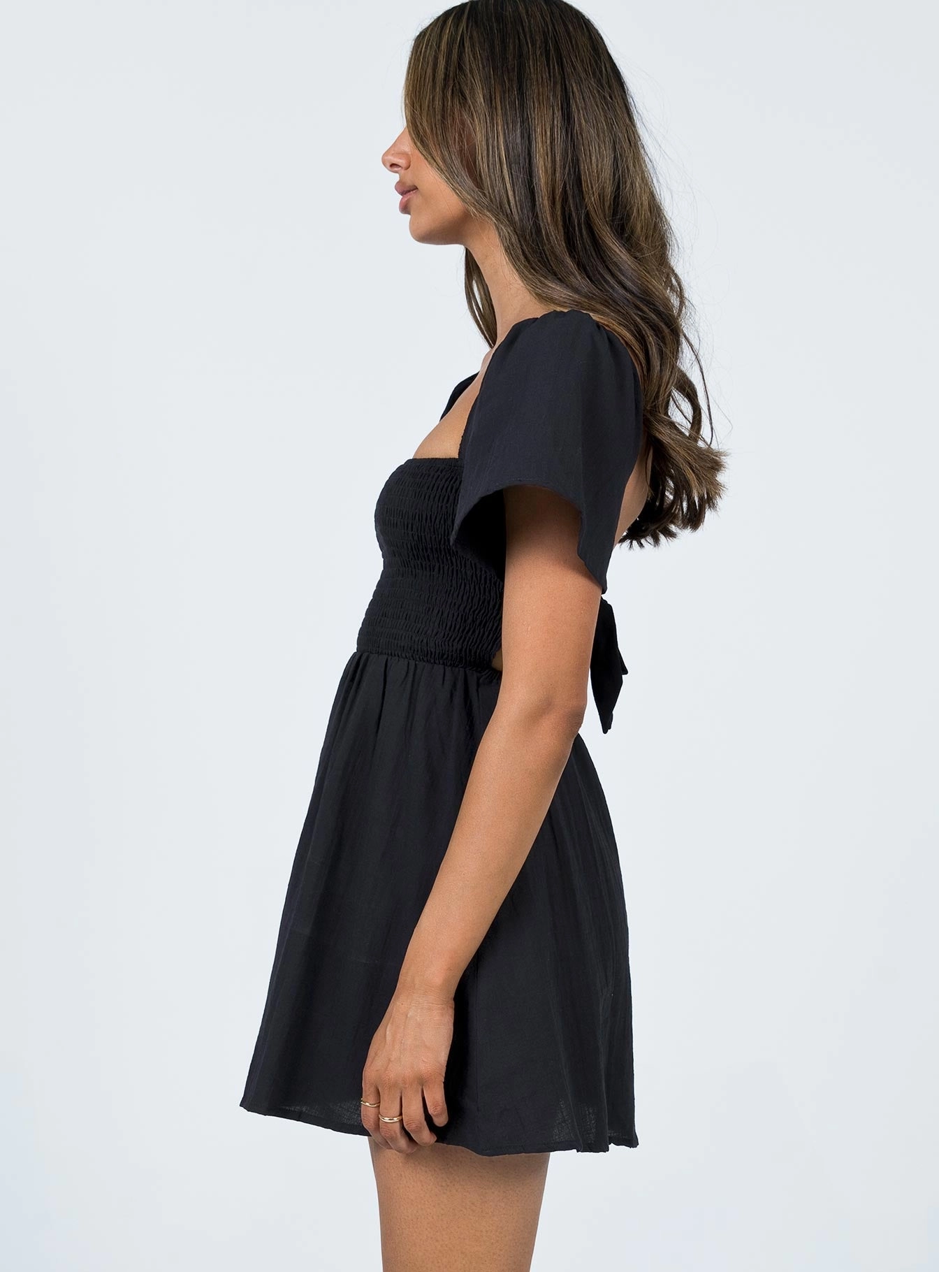 Summer Nights Mini Dress Black Chic Fit Wear