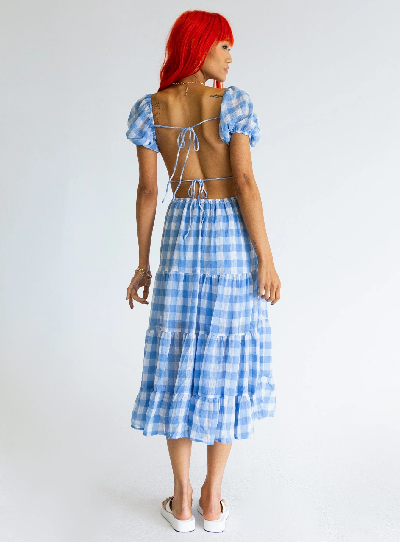Summer Outfit Breezy Comfort Danny Midi Dress Blue