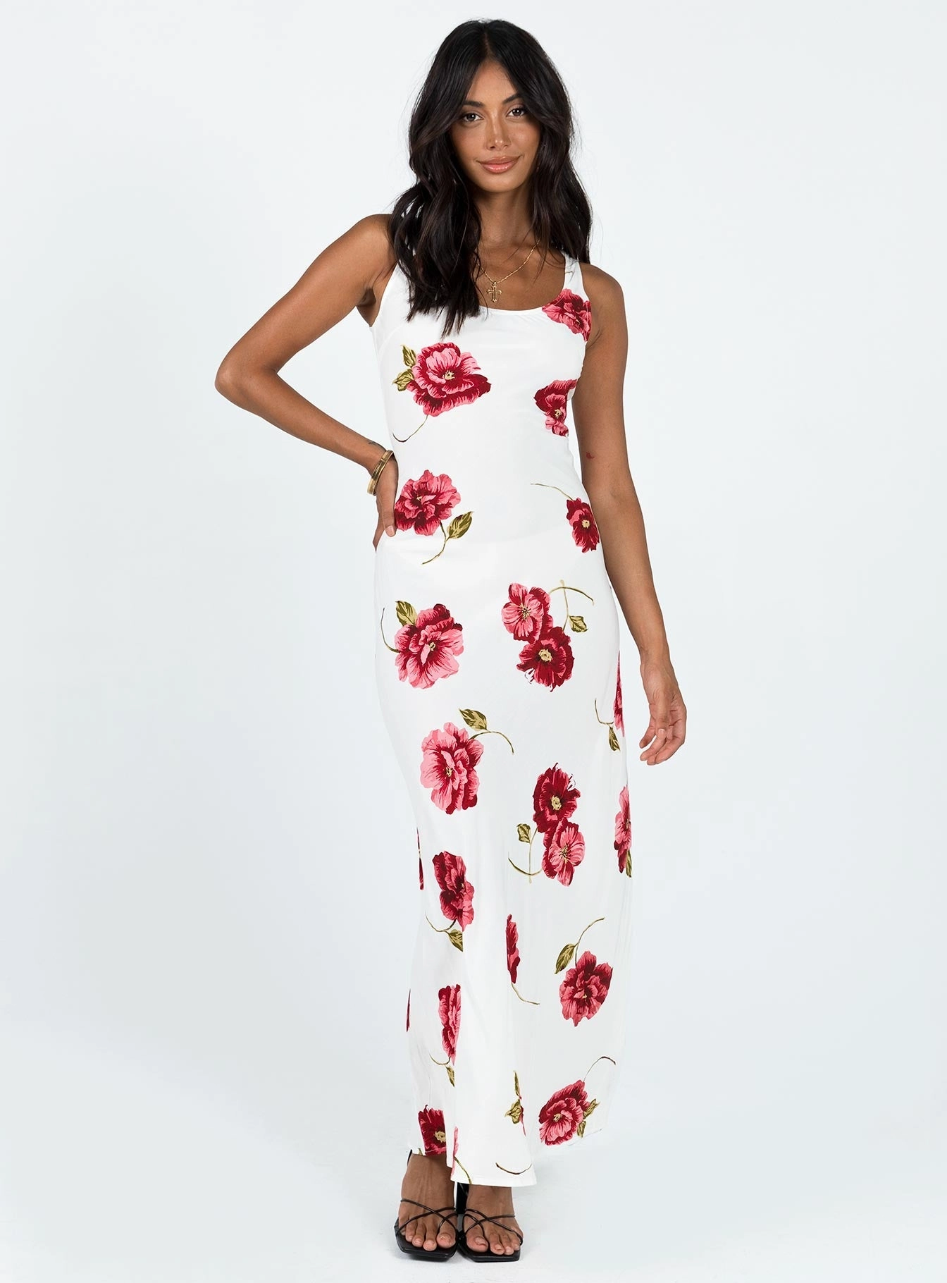 Softly Structured Malina Maxi Dress Red Multi