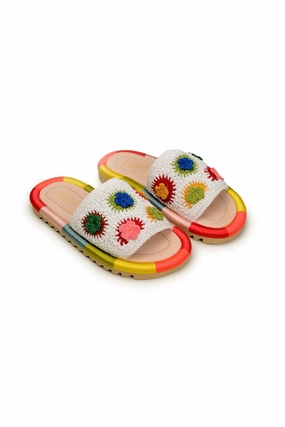 Sunset Crochet Slide Sandal Quick Grip