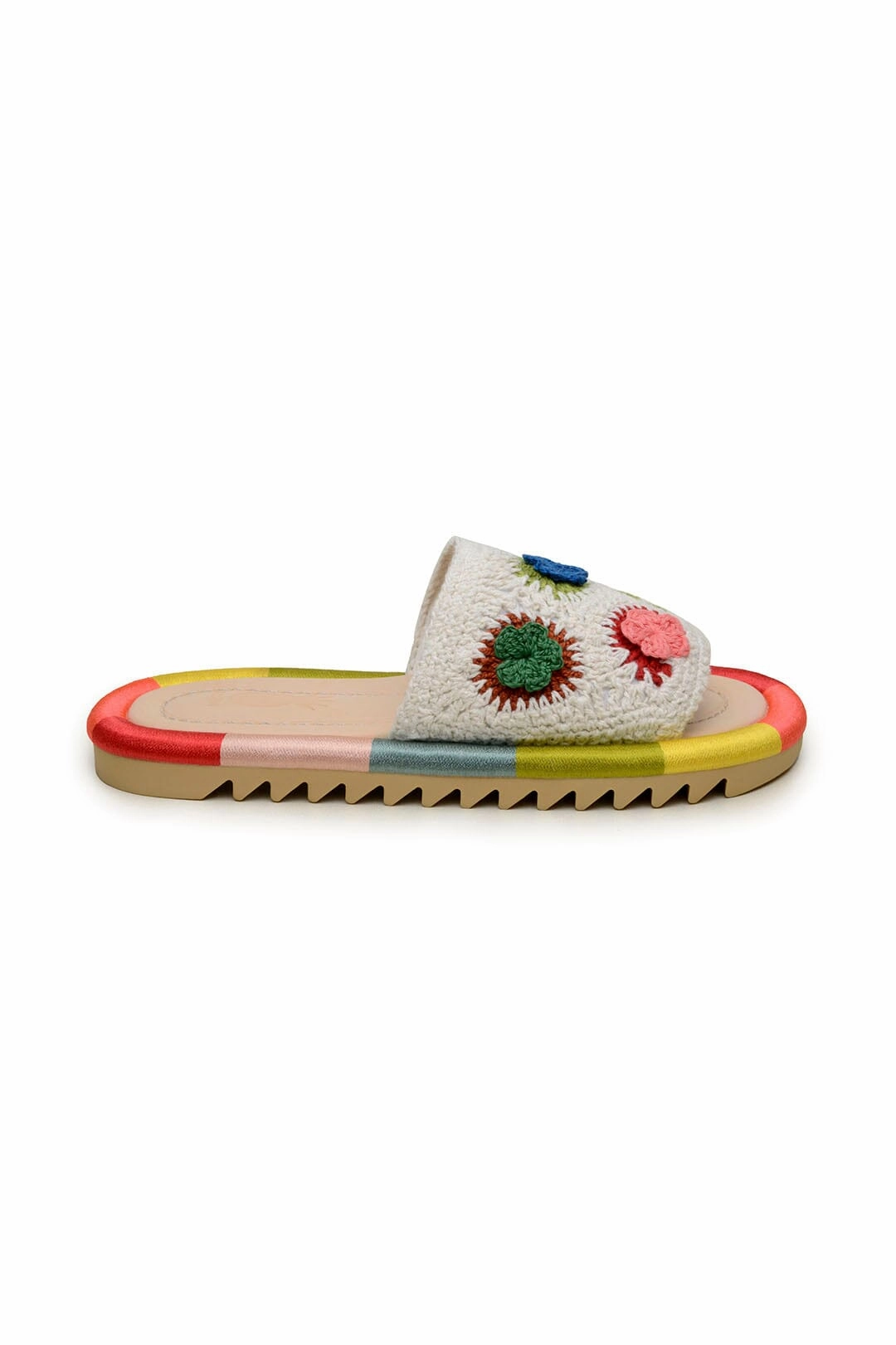 Non-Slip Grip Sunset Crochet Slide Sandal