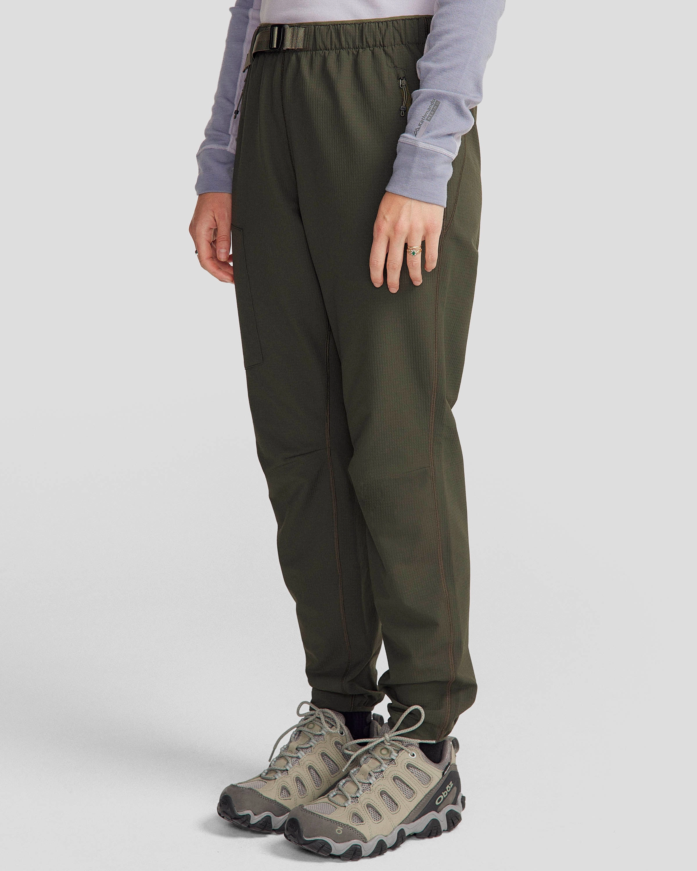 Women's Aysen Fleece Joggers - Dark Moss Non Irritating Seams All Day Comfort Fit