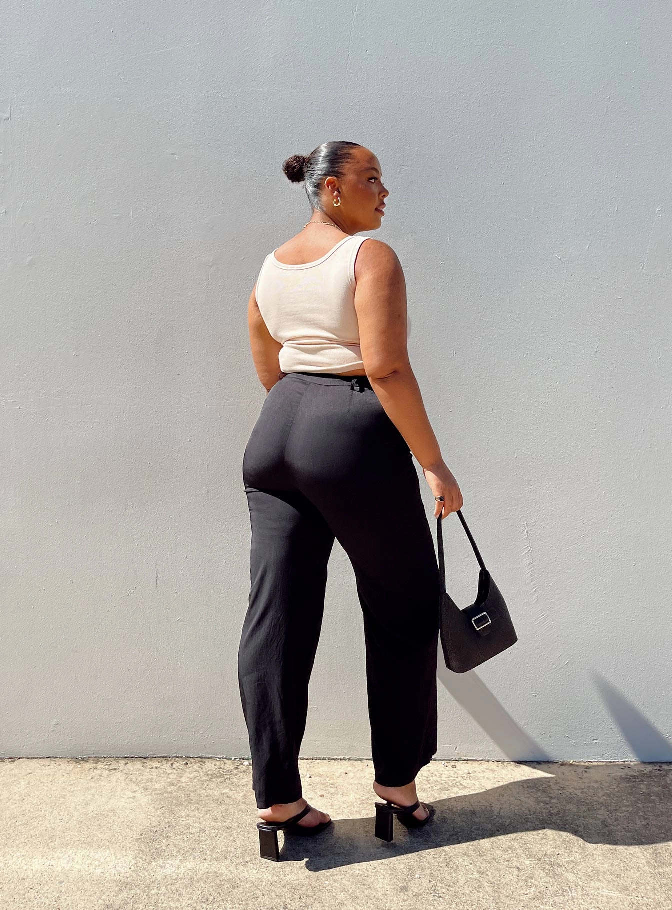 Kacey Pants Black Curve Hidden Zip Pockets