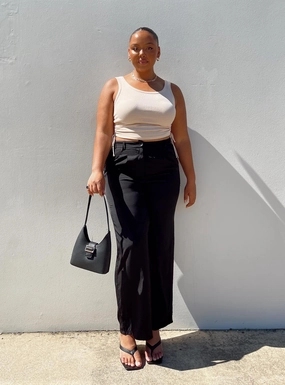 Kacey Pants Black Curve Light Fit