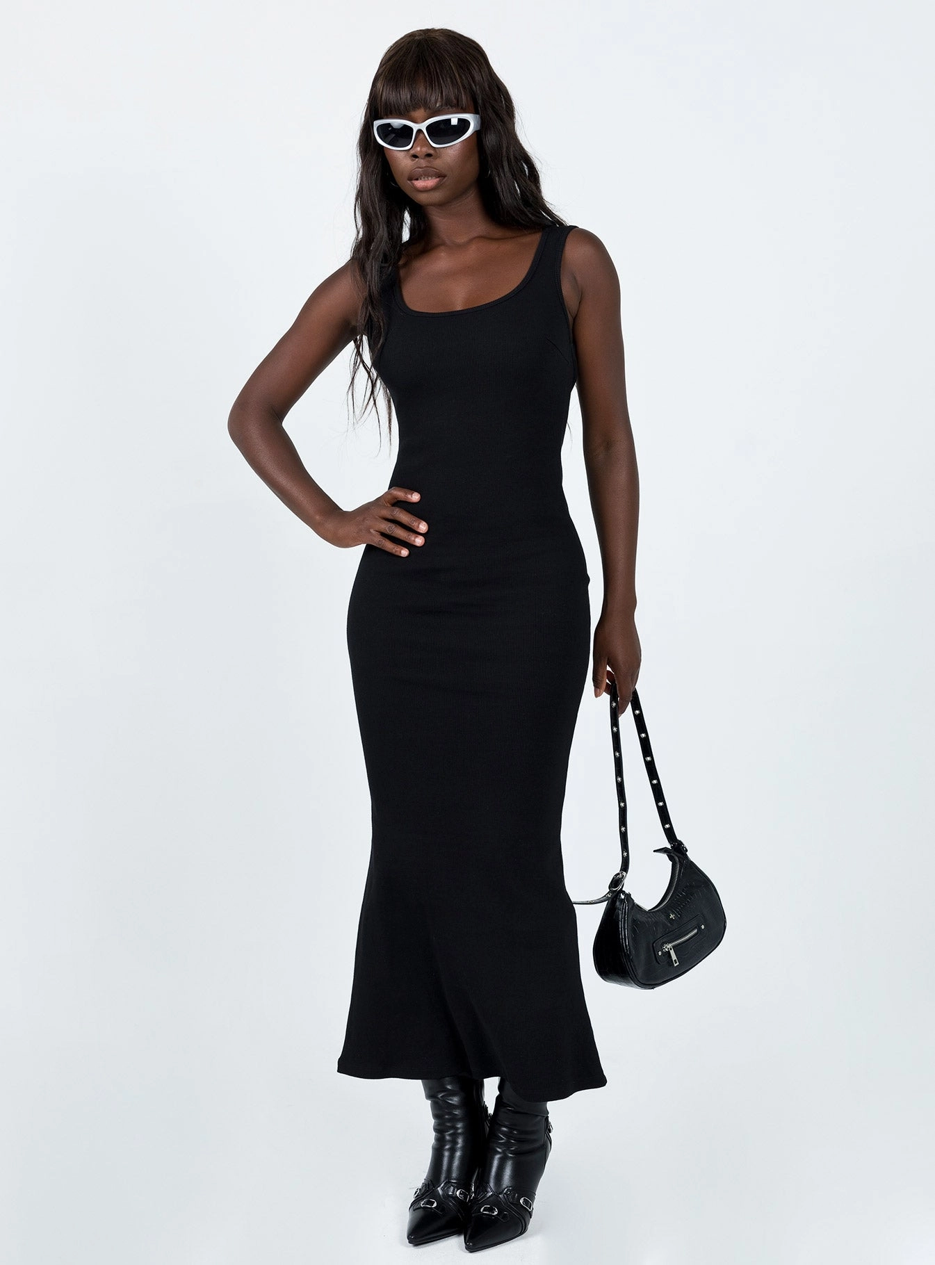 Timeless Beauty Stylish Design Smythe Maxi Dress Black
