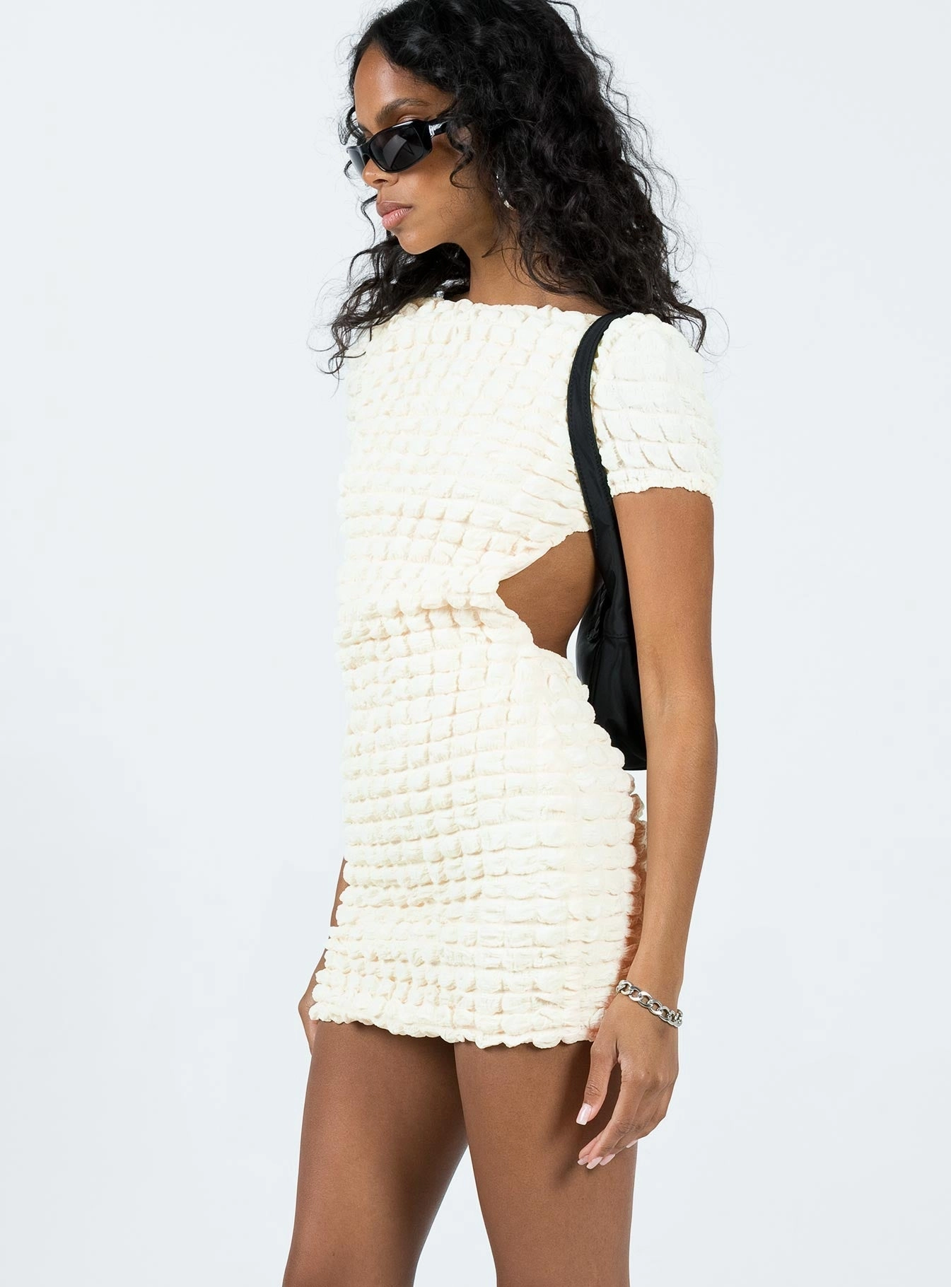 Tahlee Backless Mini Dress Cream solo wear Feminine Fit