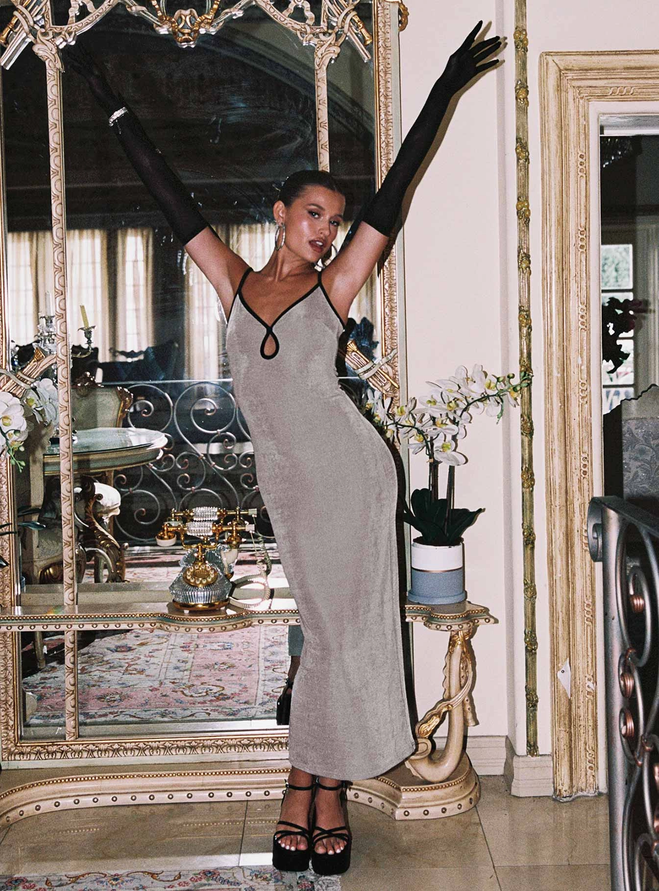 Sleek Comfort Perfectly Styled Tahlia Maxi Dress Champagne