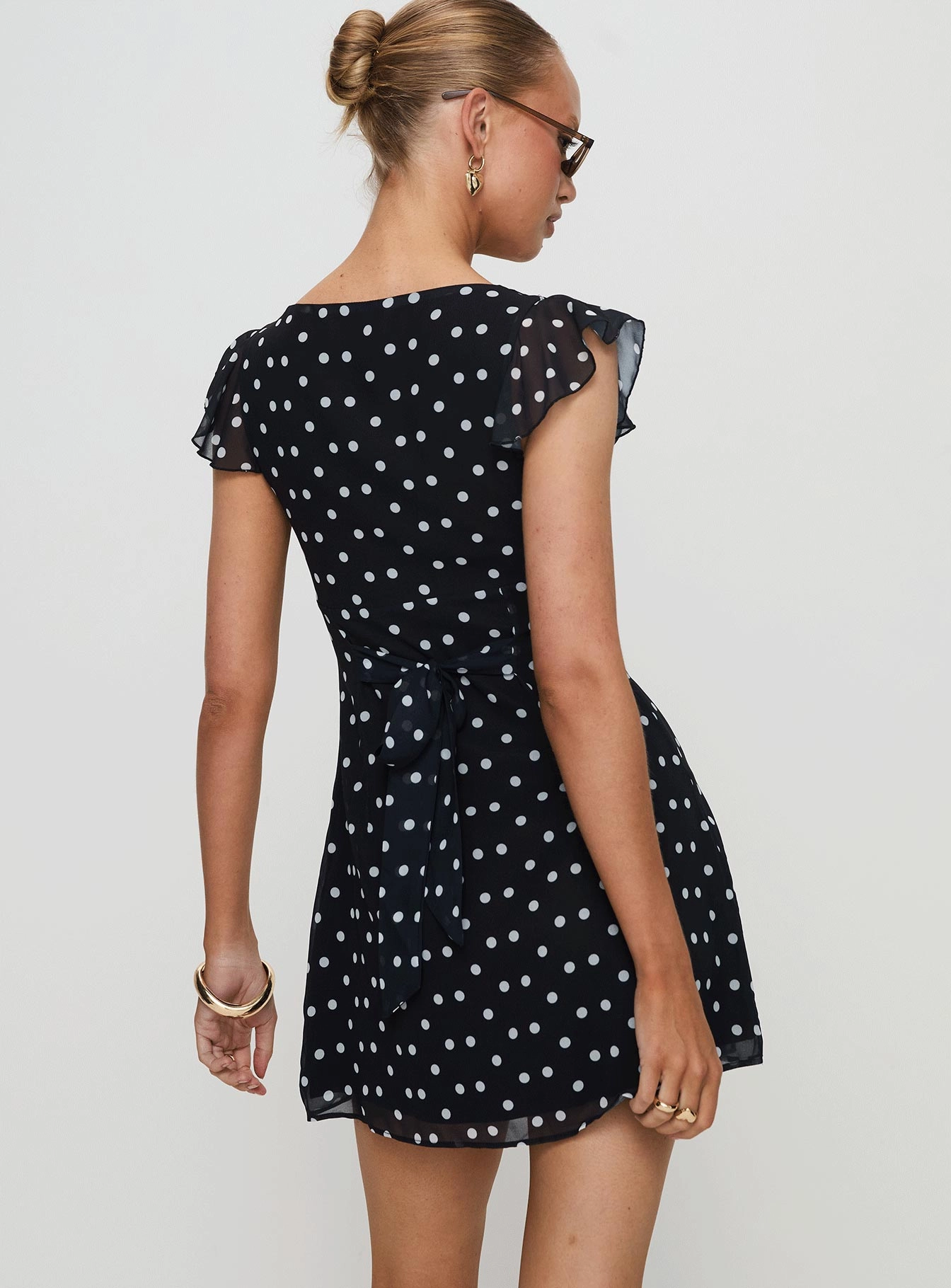 Inner Feel I Guess So Mini Dress Black Polka Dot Petite