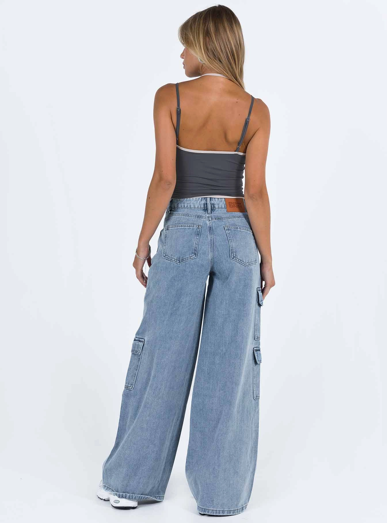 Tamba Cargo Jeans Denim Daily Essentials Comfortable Choice