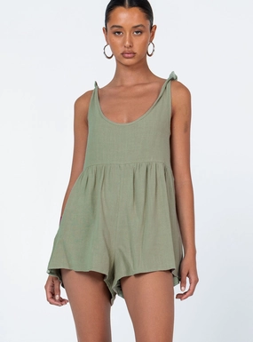 Tay Romper Sage Skin Tone Subtle pattern
