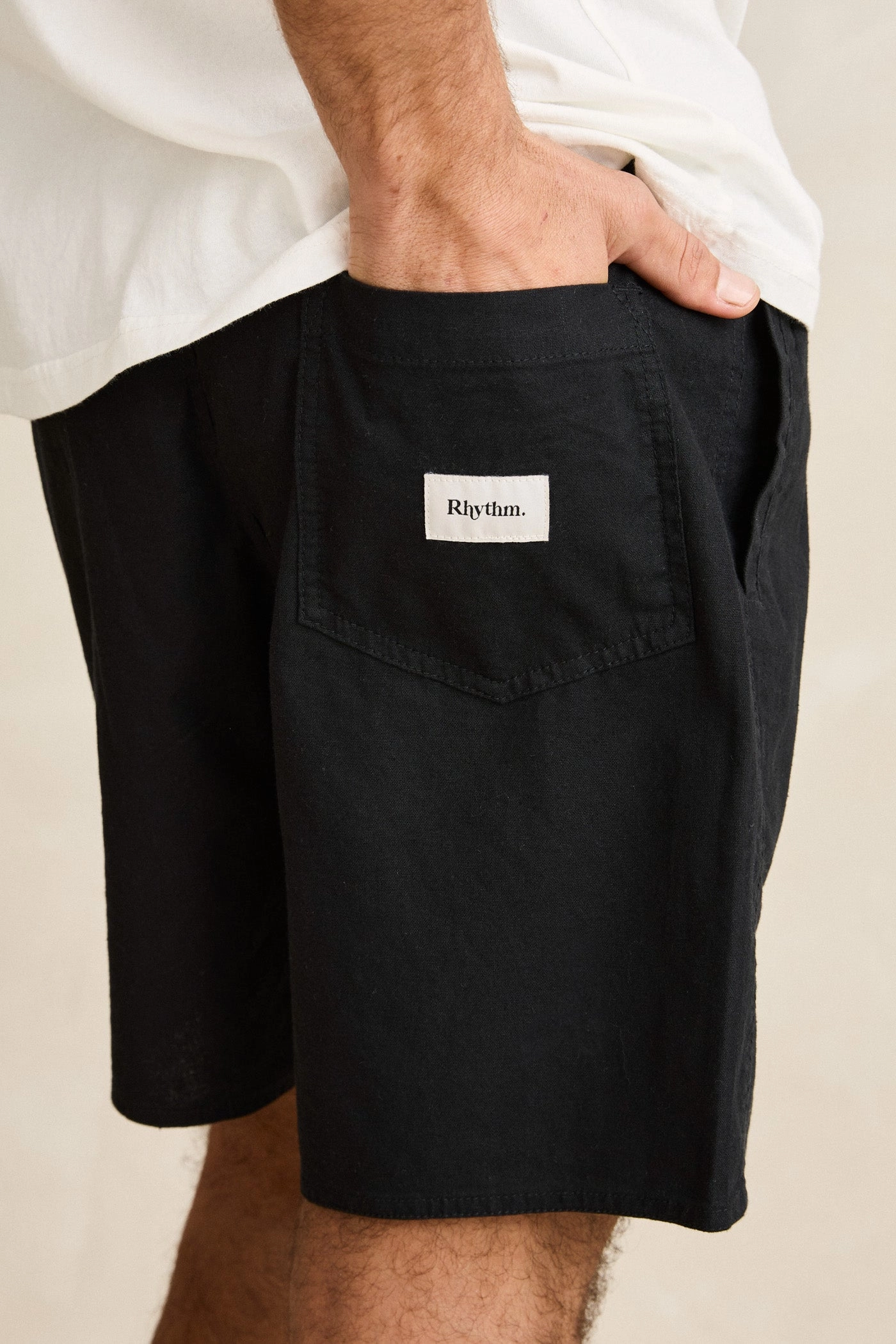 Classic Linen Jam Vintage Black clean look tank top