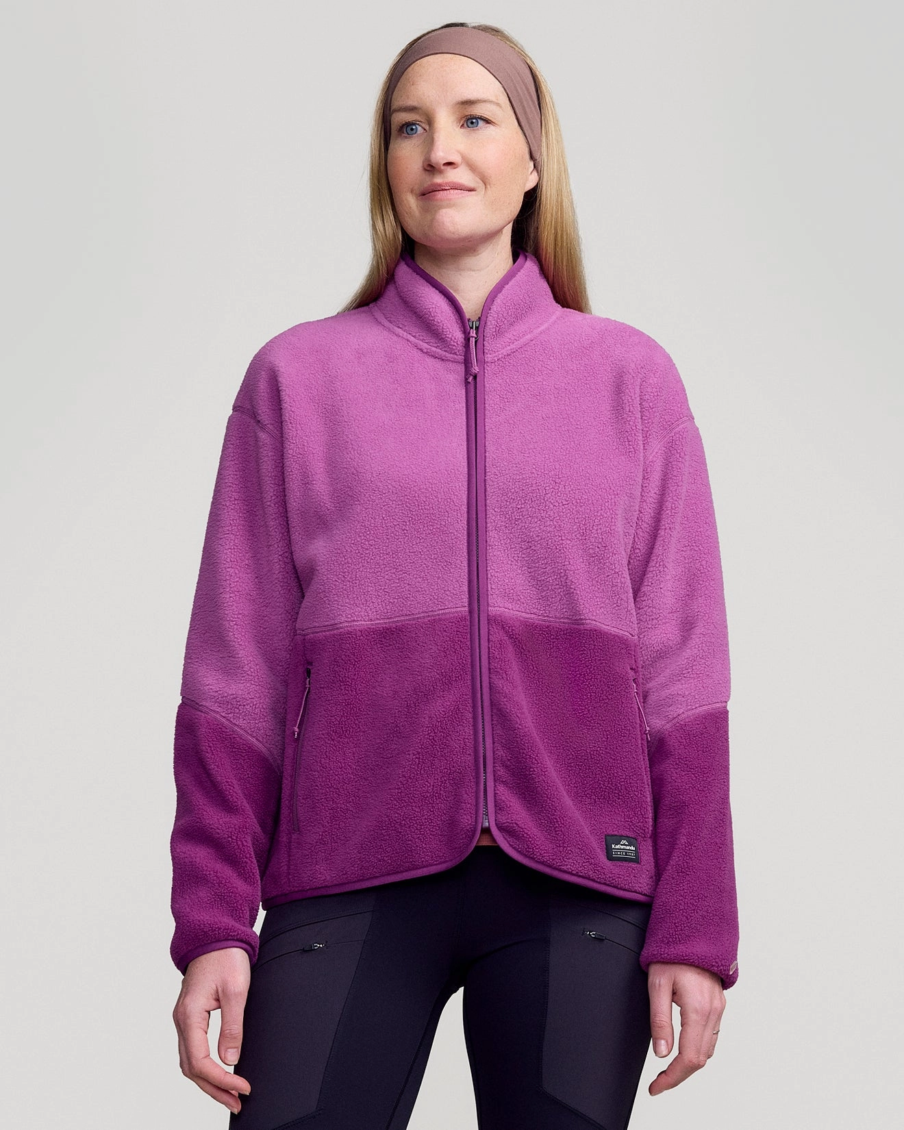 Softshell Construction Women's Trailhead Fleece Jacket - Berry/Washed Berry