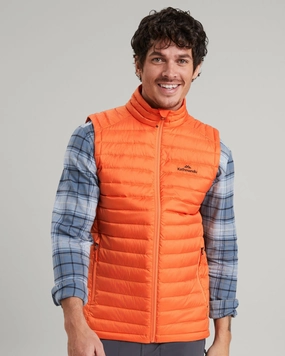 Anti Slip Shoulder Refined Casual Men's Heli Down Vest - Alpenglow