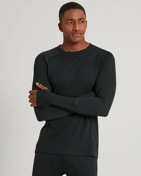 Thermal Regulating Fabric KMDAction Men's Long Sleeve Top - Black