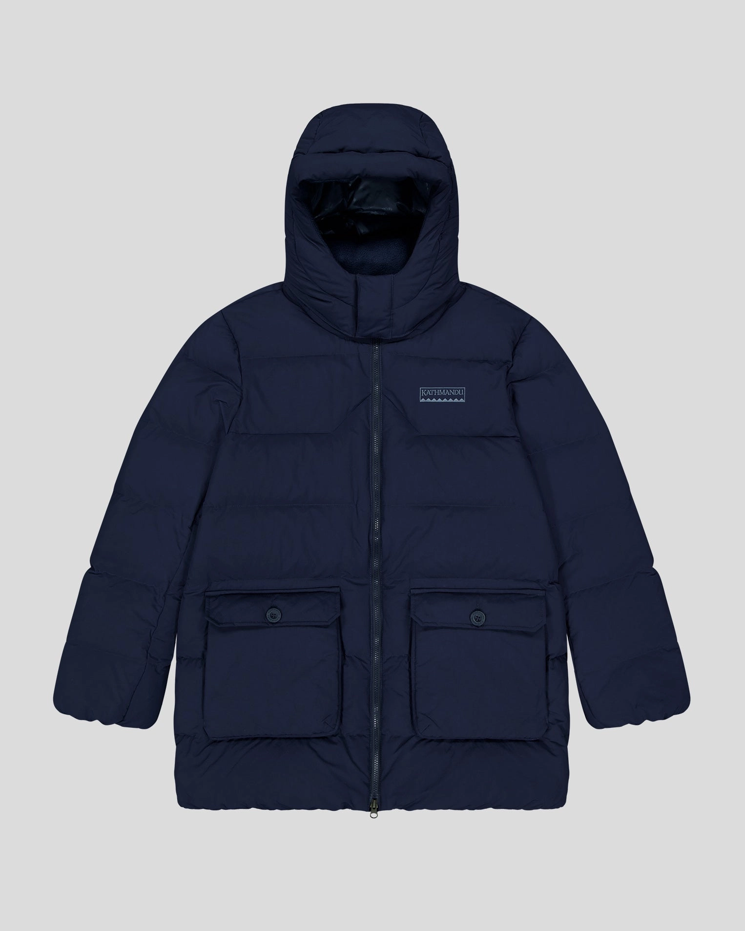 Men's Epiq Down Heritage Parka Jacket - Pure Navy Convertible Collar Style