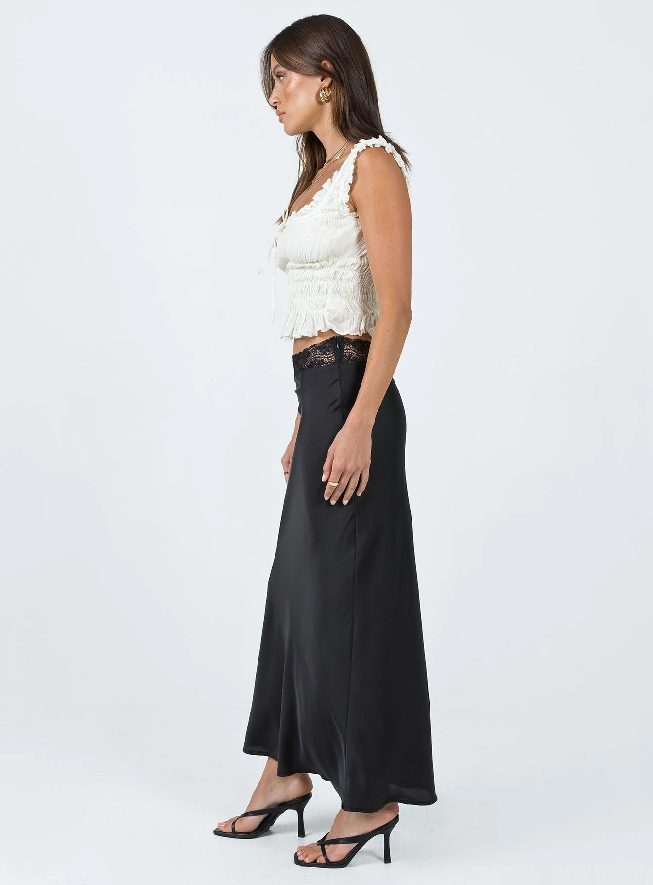 Breathable Lining Handmade Quality The Charmaine Maxi Skirt Black
