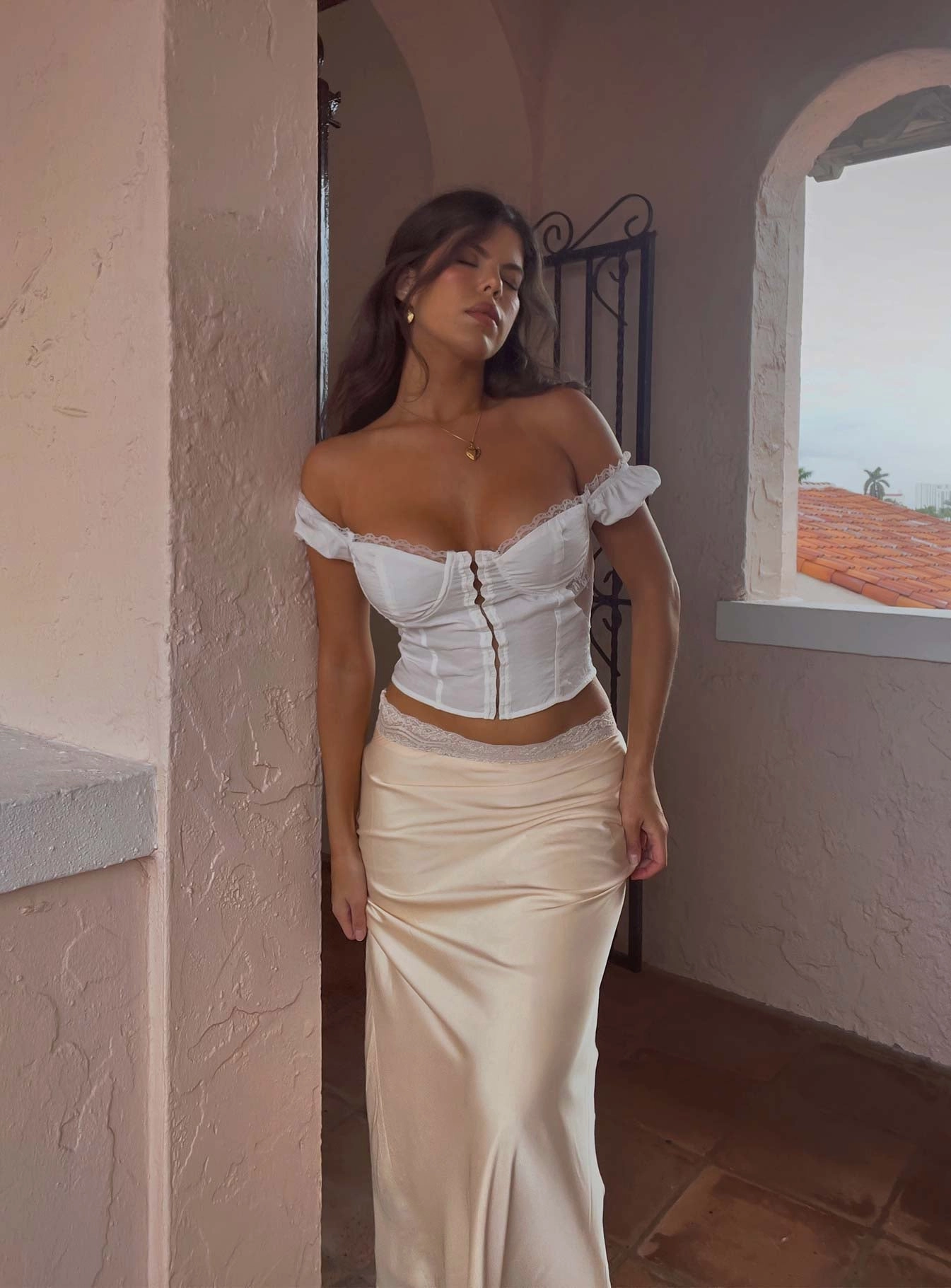 Easy Layers The Charmaine Maxi Skirt Cream