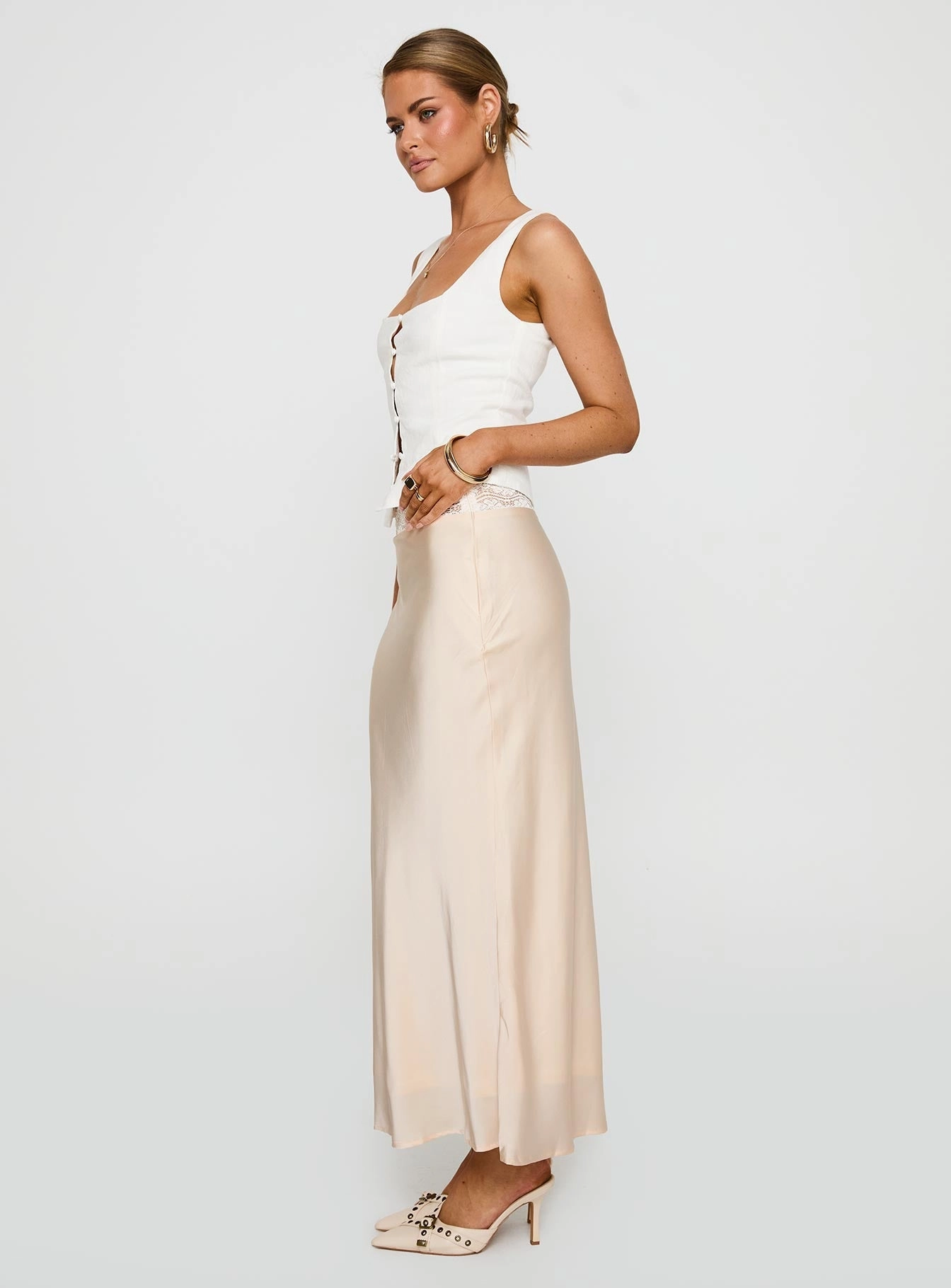 Fashion Forward The Charmaine Maxi Skirt Cream