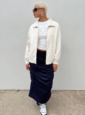 Designer Inspired The Eva Bomber Jacket Beige