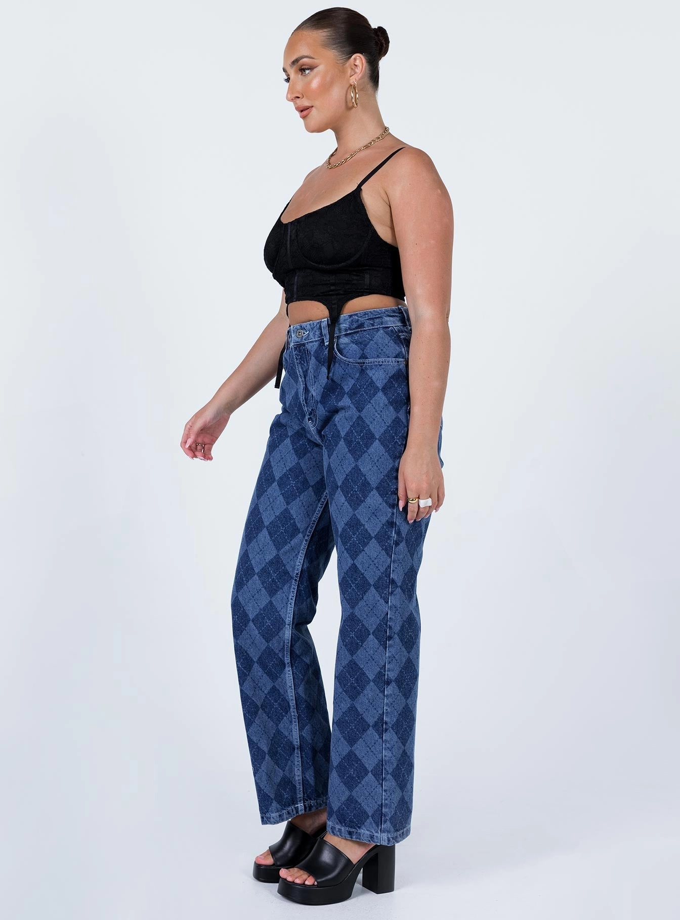 The Ragged Priest Detention Mid/Light Blue Jeans Denim Night Out Daily Wear