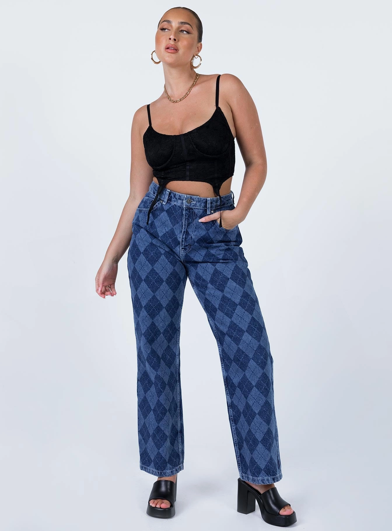 The Ragged Priest Detention Mid/Light Blue Jeans Denim Elegant Minimalist Outdoor Adventure