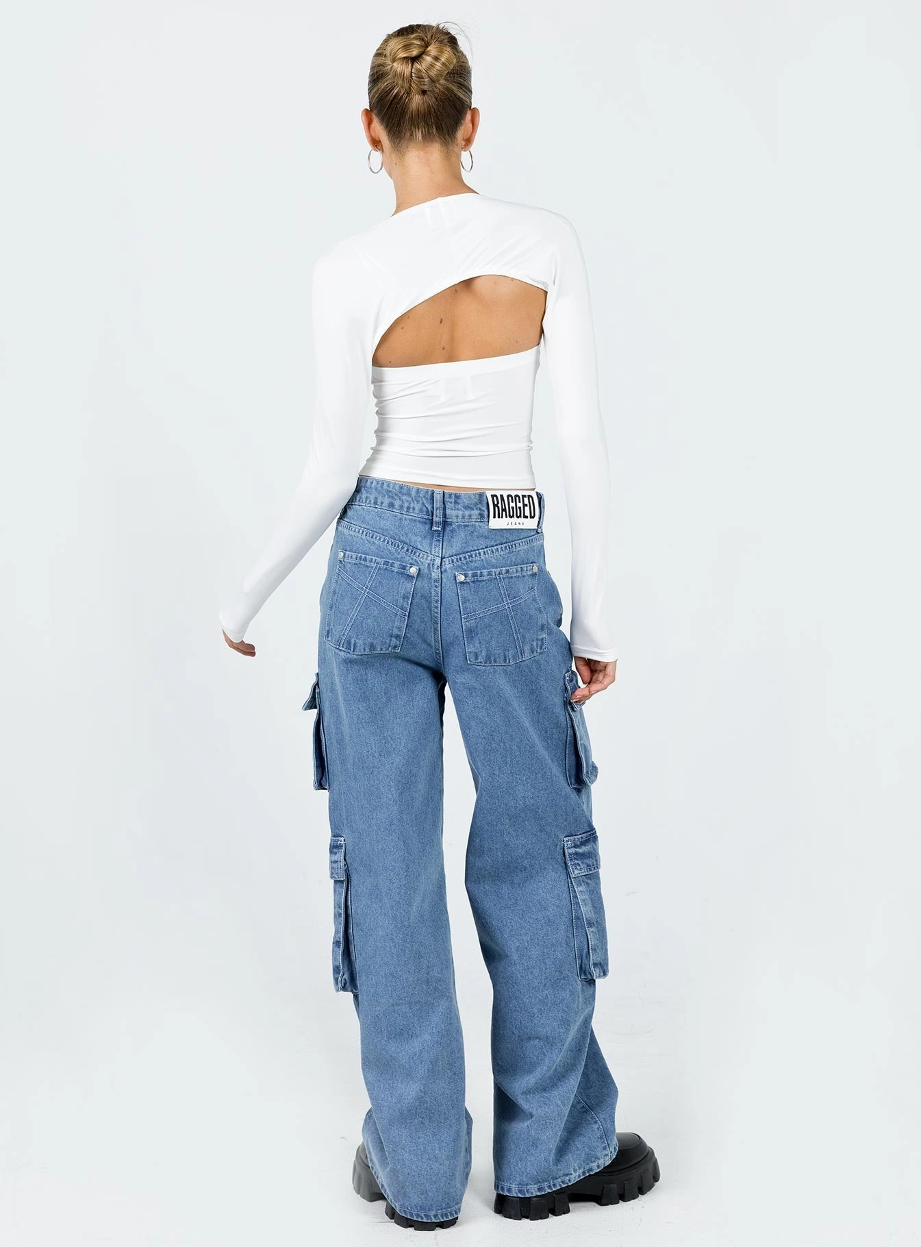 Cool Fit The Ragged Priest Mid Blue Combat Jeans Organic Cotton Mid Blue
