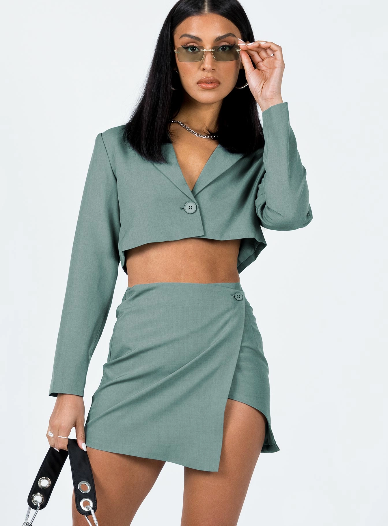 The Reggie Mini Skirt Slate All Day Fit Global Inspiration