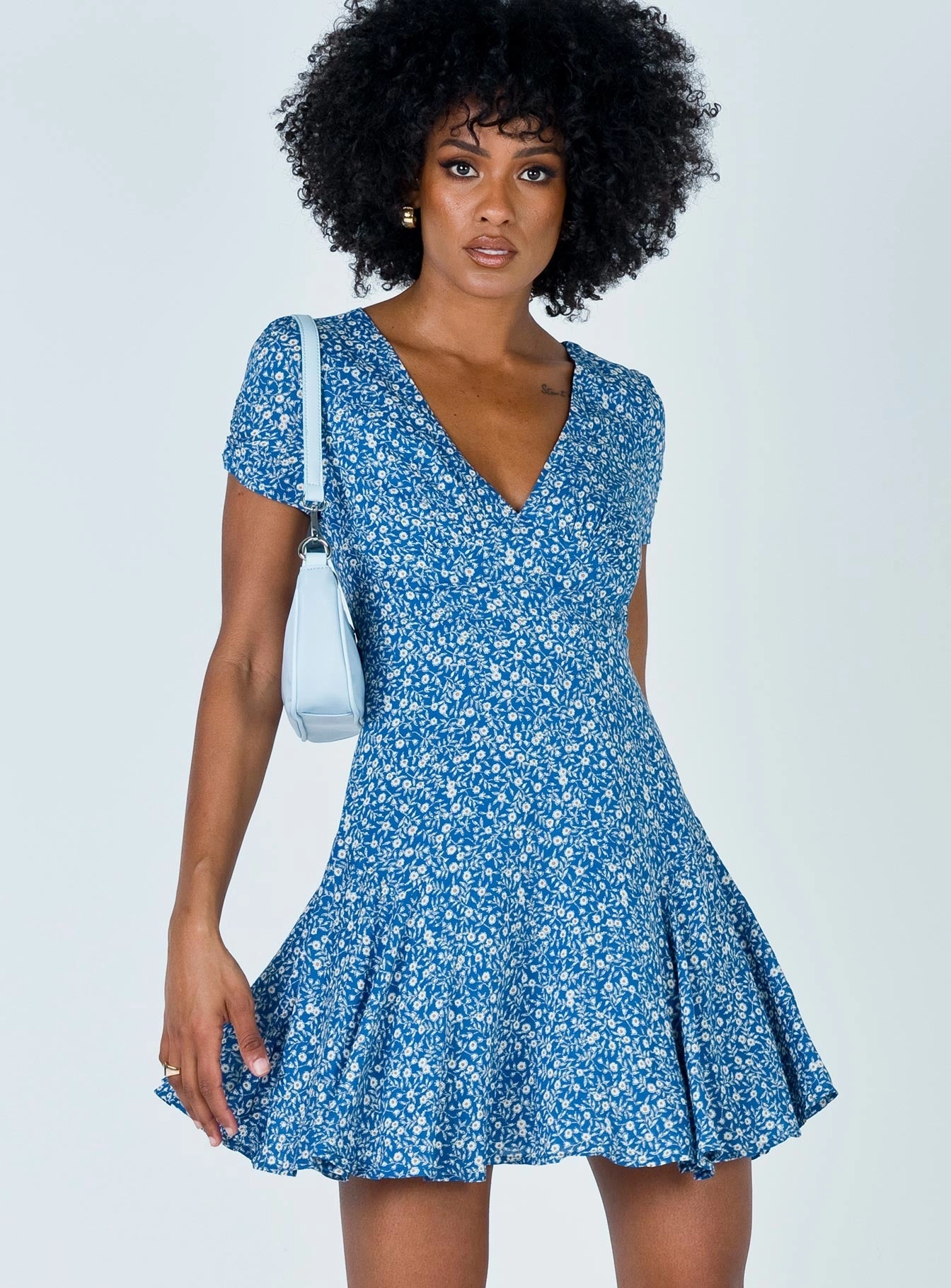 The Sting Mini Dress Statement-Buttons Flattering Fit for All