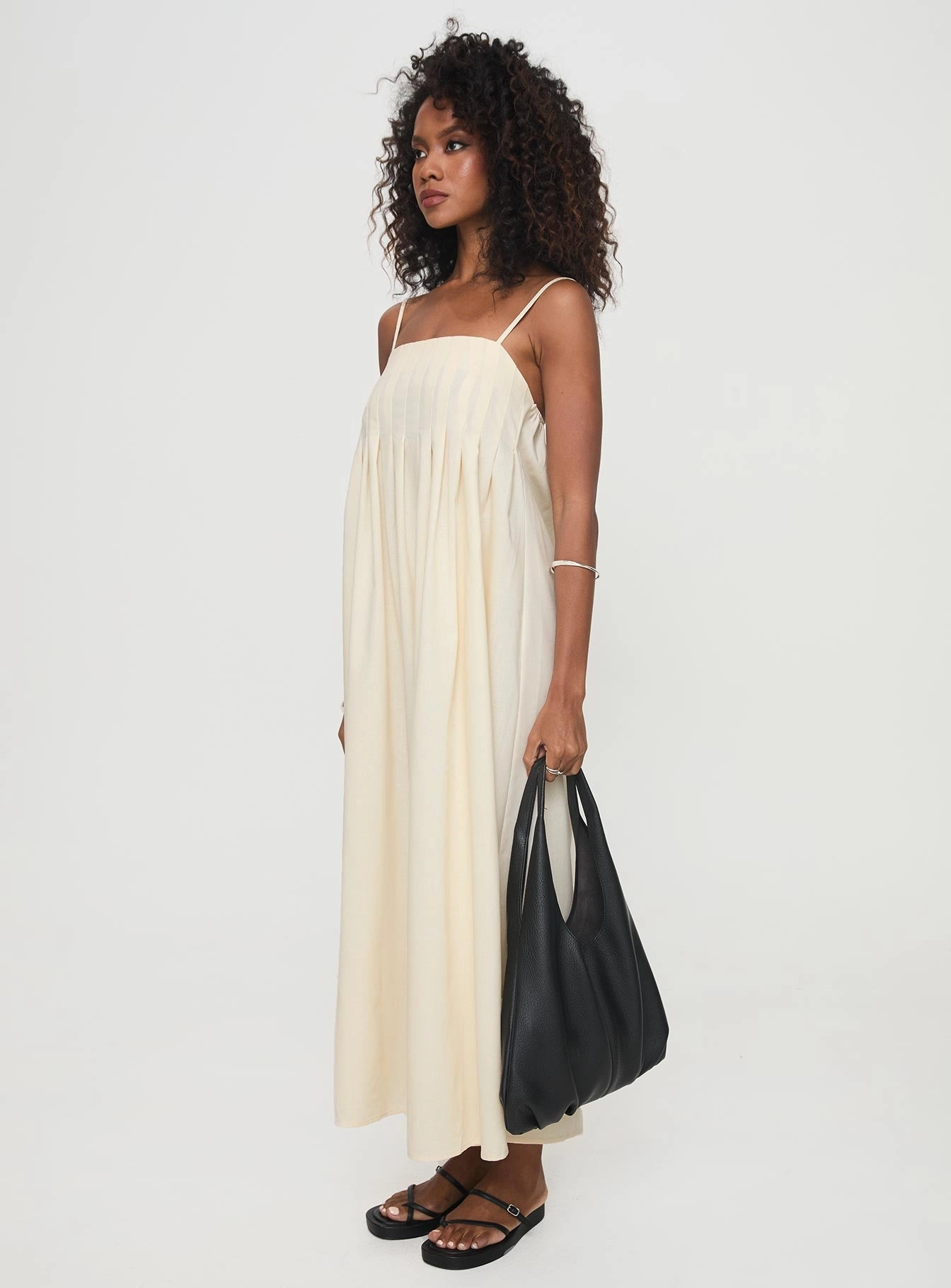 Frankye Maxi Dress Cream Sophisticated cocktail dress Relaxed and Effortless