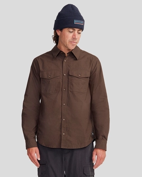 Patterned Design Vander HT Men's Long Sleeve Shirt - Cold Brew