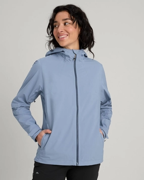 Women's Trailhead Stretch 2.5-layer Rain Jacket - At Twilight Flexible Shoulder Gussets Transitional Layer