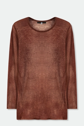 Sleek Performance Fit BASILE CREW IN HAND-DYED LIGHTWEIGHT CASHMERE
