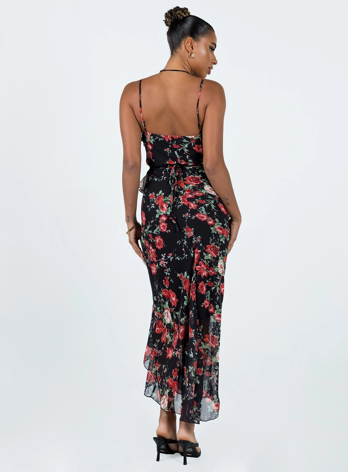 Smooth Fit Ellian Maxi Dress Black / Multi