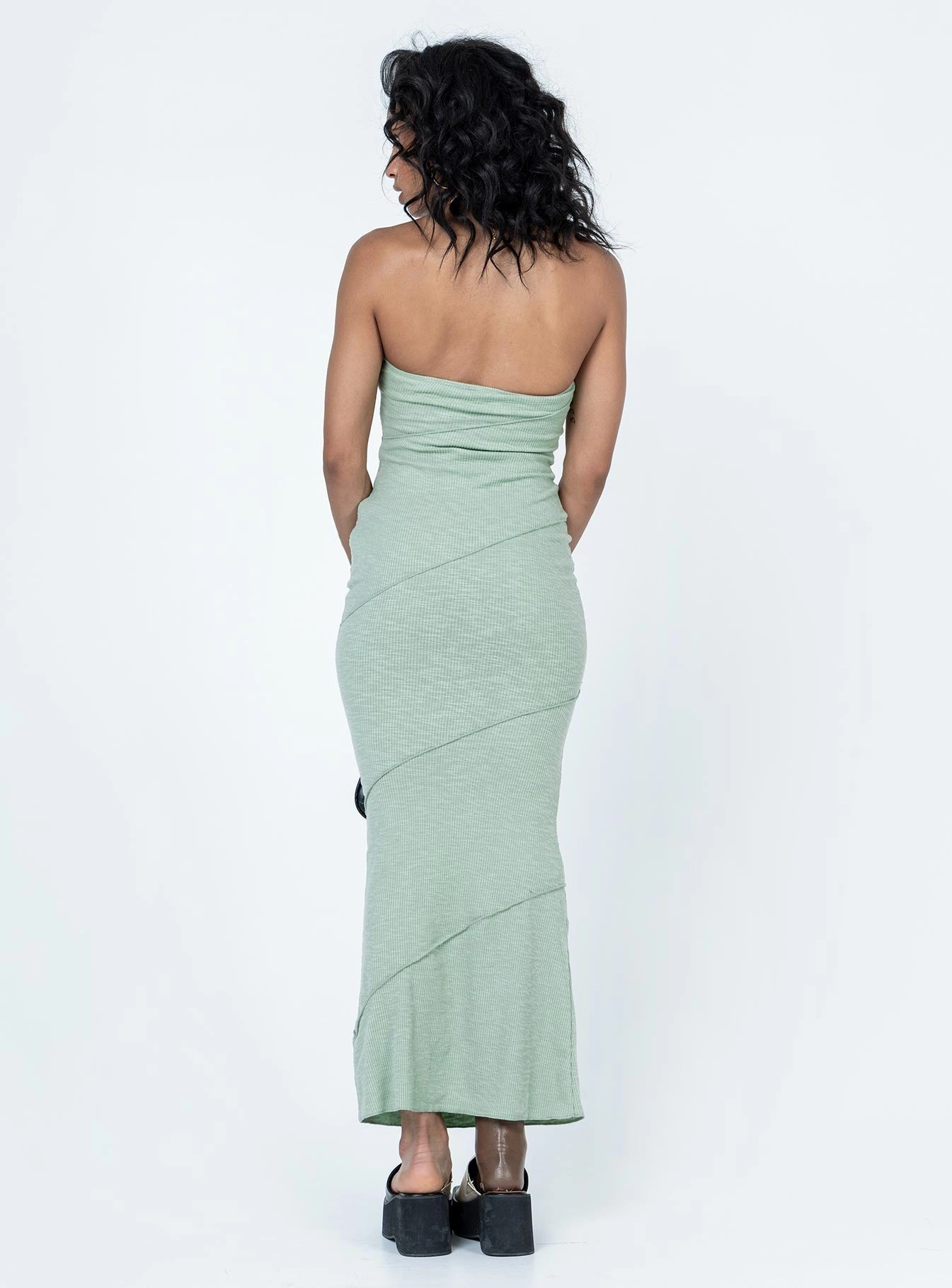 Classic Mood Calm Beauty Oscar Midi Dress Sage Green