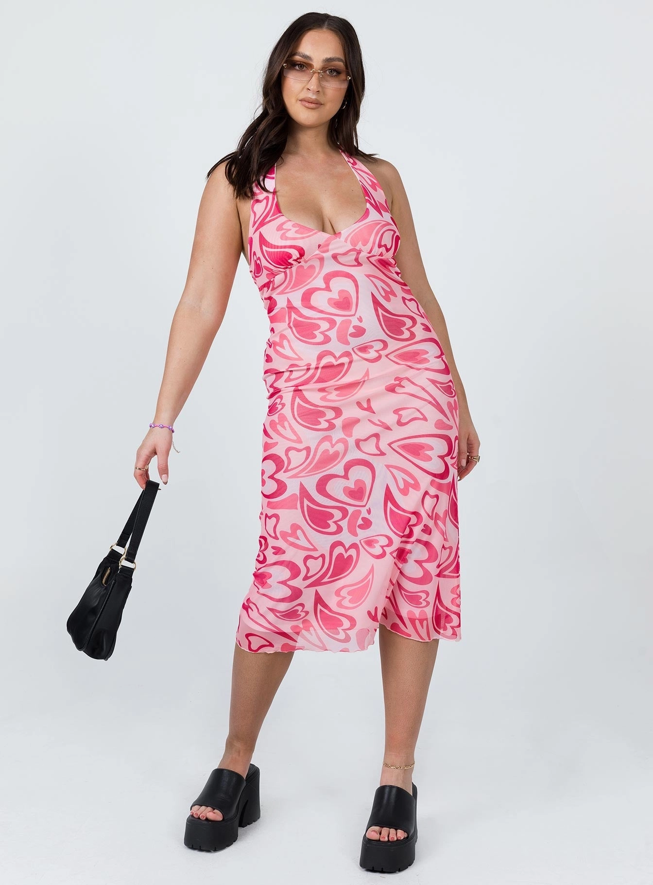 Flattering Fit for All Flexible Comfort Tiffany Midi Dress Pink