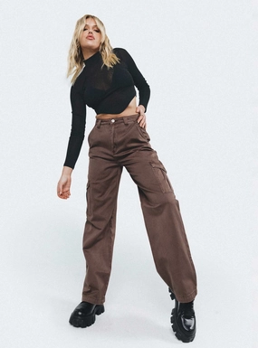 Abrand 94 High & Wide Cargo Cocoa Daily Clothing Barrel Leg Construction